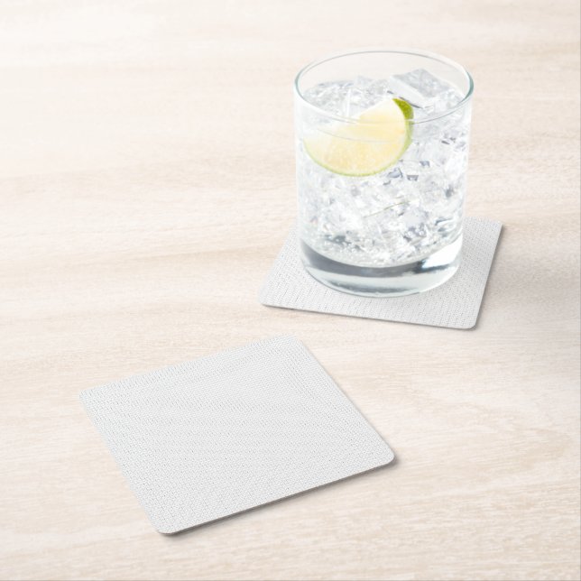 Black Polka Dot Seamless Pattern | Tiny Dots Square Paper Coaster (Insitu)