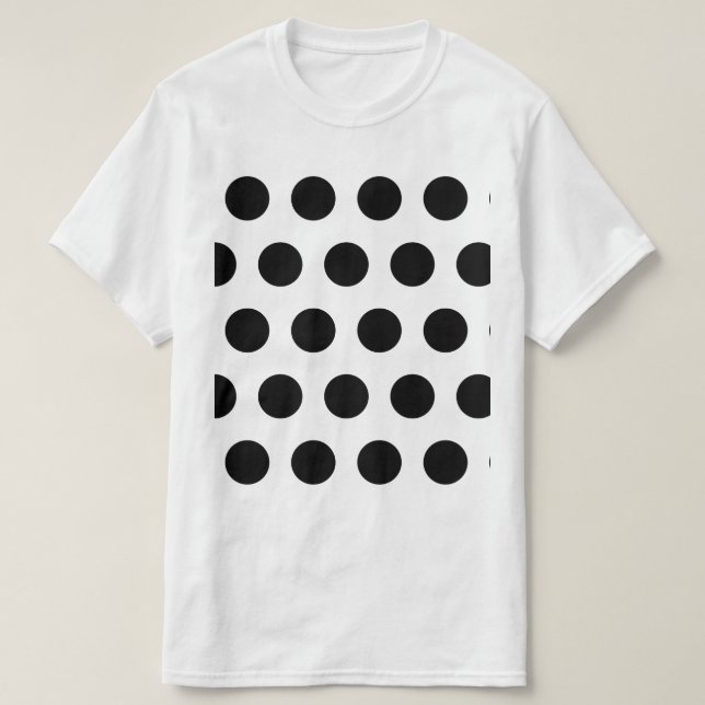 Black Polka Dot T-Shirt (Design Front)