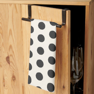Black Polka Dot Tea Towel