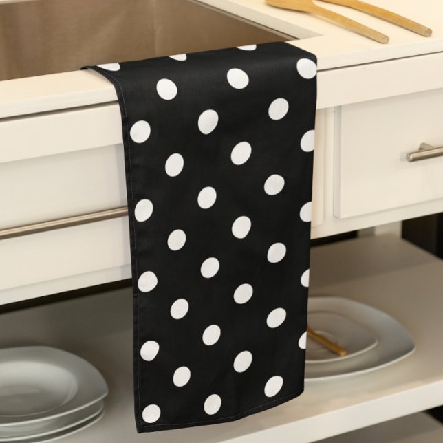 Black Polka Dot Tea Towel (Creator Uploaded)