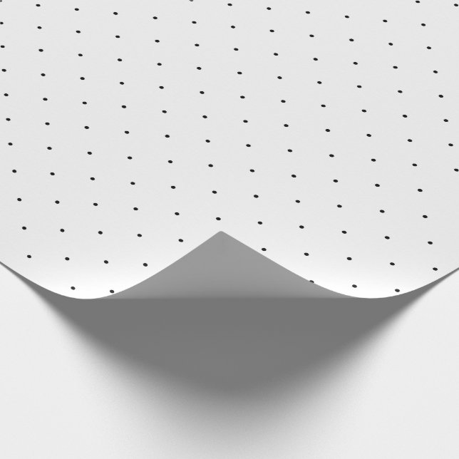 Black Polka Dot Wrapping Paper (Corner)
