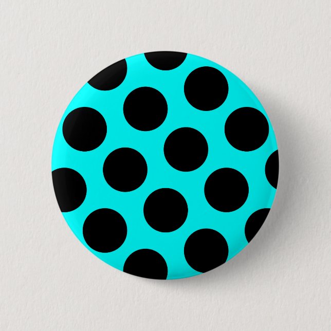 Black Polka Dots Button (Front)