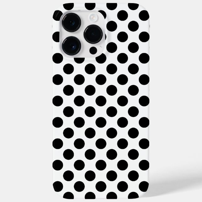 Black Polka Dots Case-Mate iPhone Case (Back)