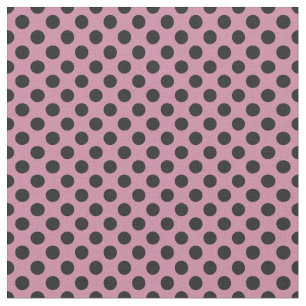 Black Polka Dots Choose Any background Colour Fabric