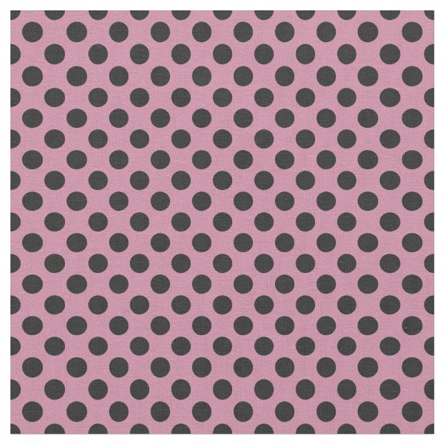 Black Polka Dots | Choose Any background Colour  Fabric (Close Up)