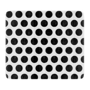 Black Polka Dots Cutting Board