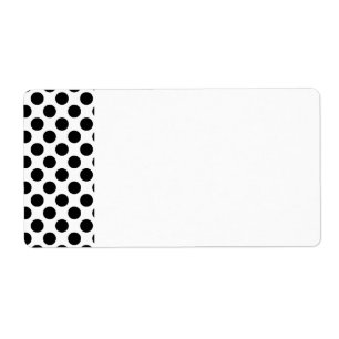 Black Polka Dots Label