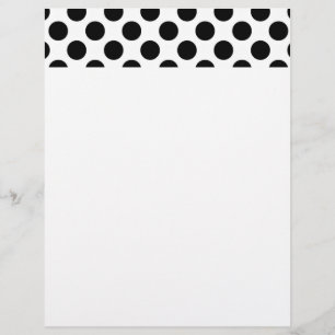 Black Polka Dots Letterhead
