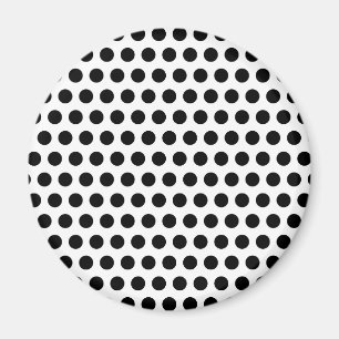 Black Polka Dots Magnet