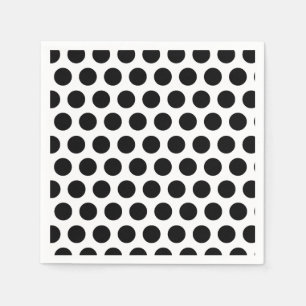 Black Polka Dots Napkin