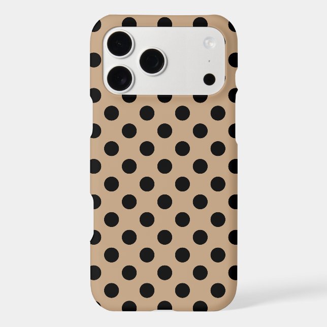 Black polka dots on beige (Back)
