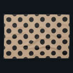 Black polka dots on beige tea towel<br><div class="desc">Black polka dots on beige</div>