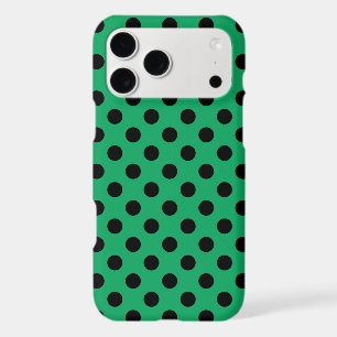 Black polka dots on fresh green