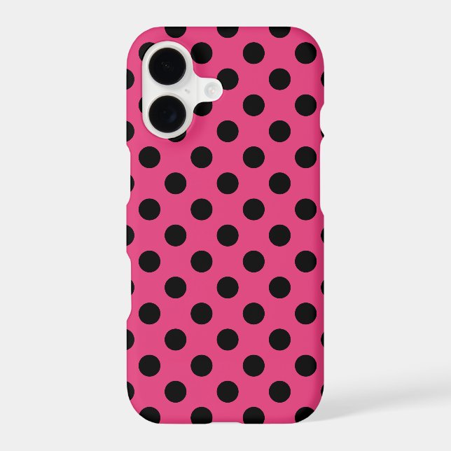 Black polka dots on fuchsia (Back)