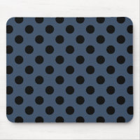 Black polka dots on grey-blue