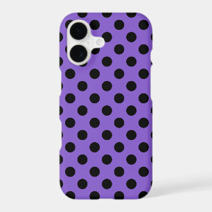 Black polka dots on lavender Case-Mate iPhone case