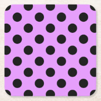 Black polka dots on lilac