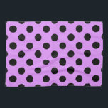 Black polka dots on lilac tea towel<br><div class="desc">Black polka dots on lilac</div>