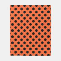 Black polka dots on orange