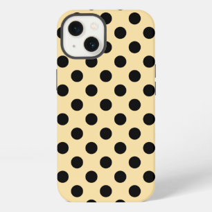 Black polka dots on pale yellow Case-Mate iPhone c 13 Case