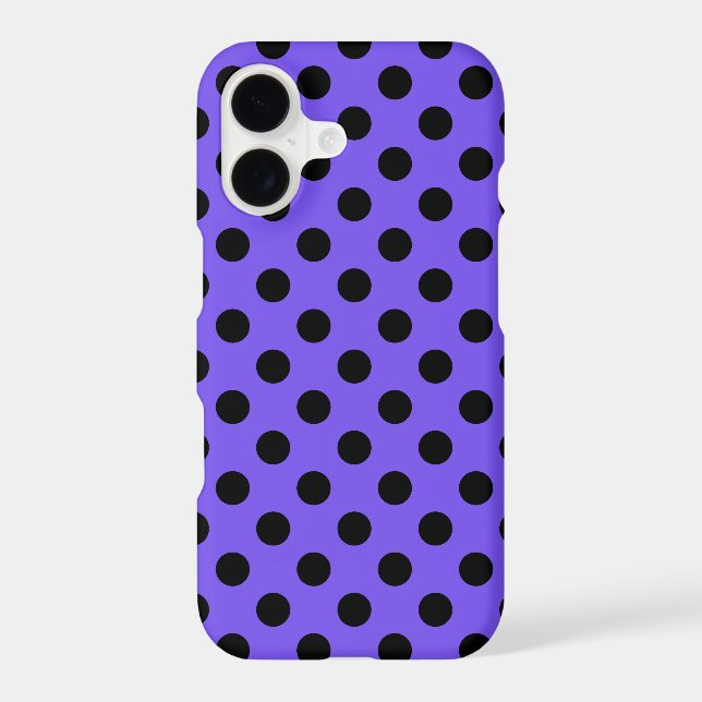 Black polka dots on periwinkle (Back)