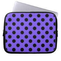Black polka dots on periwinkle