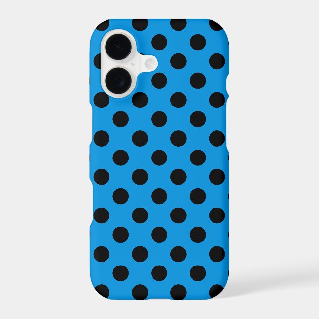 Black polka dots on sky blue (Back)