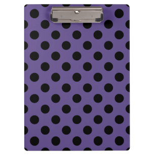Black polka dots on ultra violet clipboard