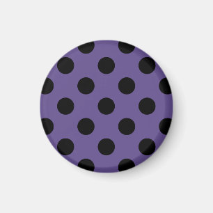 Black polka dots on ultra violet magnet