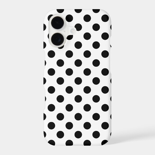 Black polka dots on white (Back)