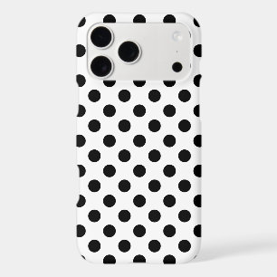 Black polka dots on white