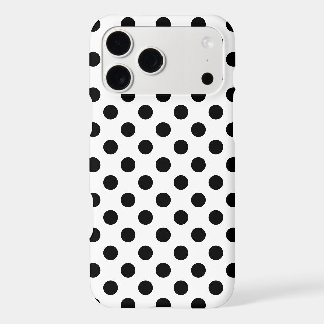 Black polka dots on white (Back)