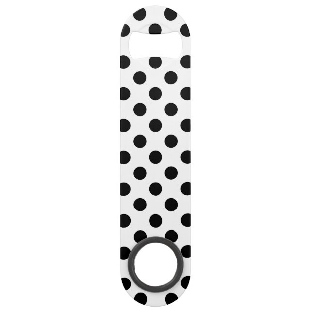 Black polka dots on white (Front)