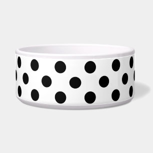 Black Polka Dots on White Background