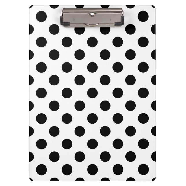 Black polka dots on white clipboard (Front)