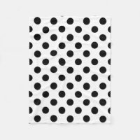 Black polka dots on white