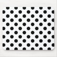 Black polka dots on white