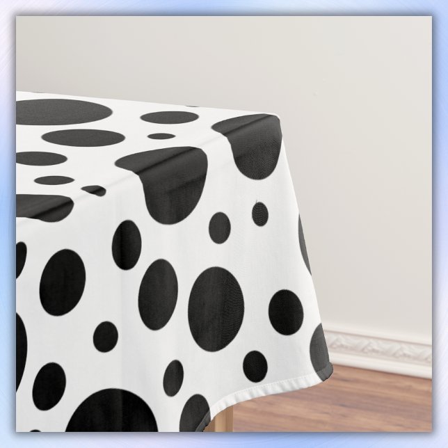 Black Polka Dots on White | Tablecloth (Creator Uploaded)