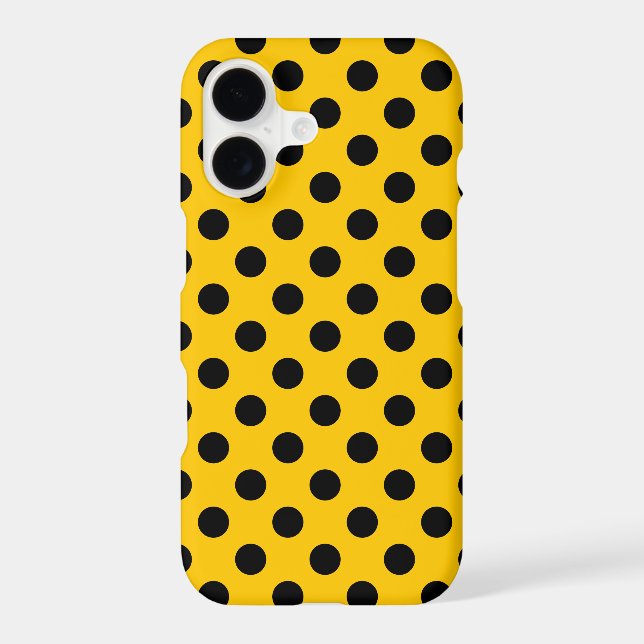 Black polka dots on yellow (Back)
