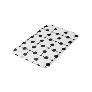 Black Polka Dots, Polka Dot Pattern, Dots, Dotted Bath Mat
