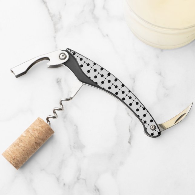 Black Polka Dots, Polka Dot Pattern, Dots, Dotted Corkscrew (Front)