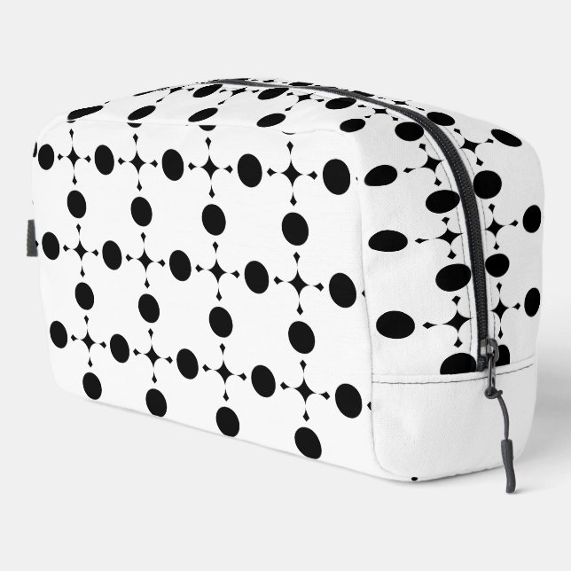 Black Polka Dots, Polka Dot Pattern, Dots, Dotted Dopp Kit (Right Corner)