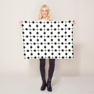 Black Polka Dots, Polka Dot Pattern, Dots, Dotted Fleece Blanket
