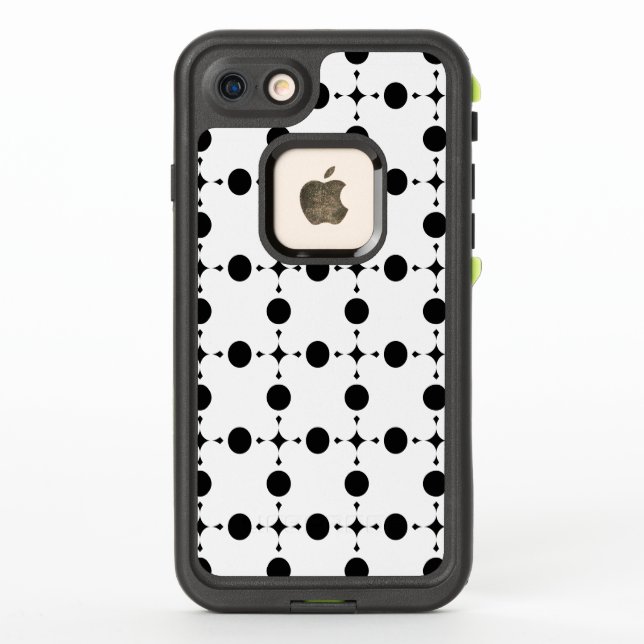 Black Polka Dots, Polka Dot Pattern, Dots, Dotted LifeProof iPhone Case (Back)