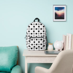 Black Polka Dots, Polka Dot Pattern, Dots, Dotted Printed Backpack