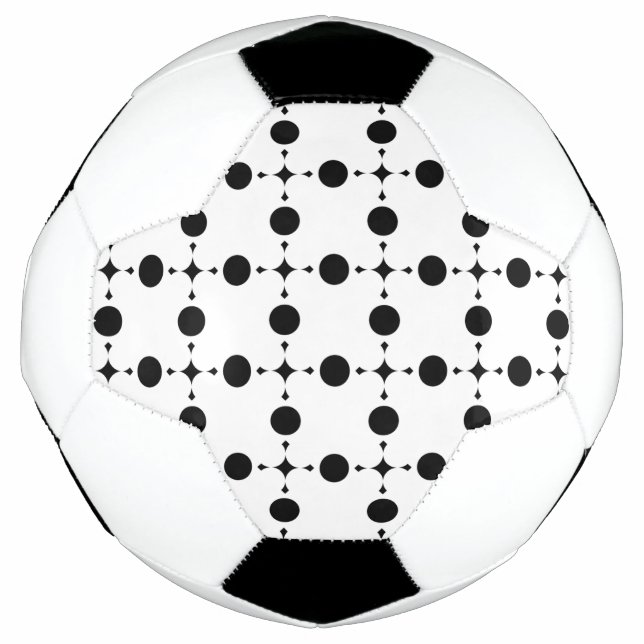 Black Polka Dots, Polka Dot Pattern, Dots, Dotted Soccer Ball (Front)