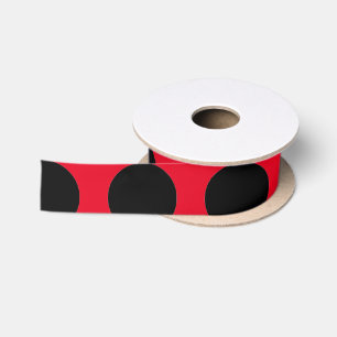 Black Polka Dots Satin Ribbon