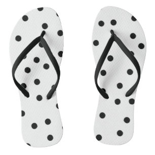 BLACK POLKA DOTS THONGS