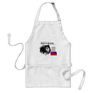 Black Pomeranian Back to School Standard Apron
