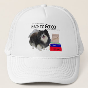 Black Pomeranian Back to School Trucker Hat